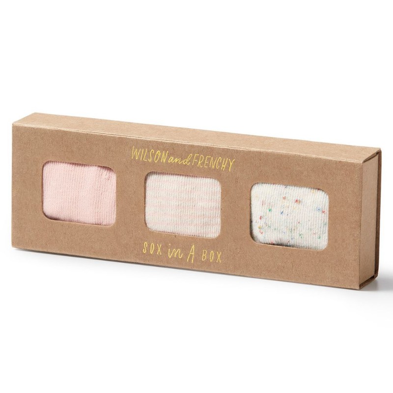 Wilson & Frenchy Organic 3 Pack Baby Socks - Cantaloupe,