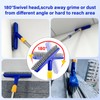 ITTAR Grout Brush with Long Adjustable Handle, Swivel Scrub Brush,