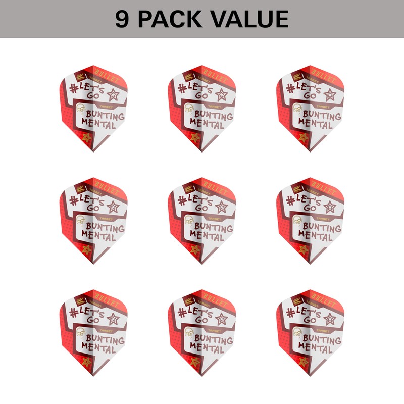Target Darts Stephen Bunting Flights, Pack of 9 - NO.2