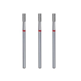 STALEKS PRO Set of 3 6 x 2.5mm Cylinder Shape Nail Drill Bits (Fine Grit)