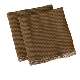 1 Pair Coffee Brown Knit Cuff Pair for Replacement Repair,Seamless Cotton Cuff Tubular Ribbing Fabric for Pants,Coats,Sweaters,Shirts,9.8cm*9.5cm