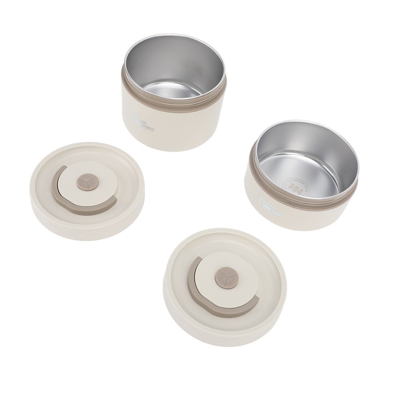 Insulated Lunch Container 304 Stainless Steel Leakproof Portable Round Thermal