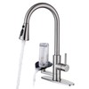 HAMOLER Kitchen Faucet with Glass Rinser Single Handle Pull Down
