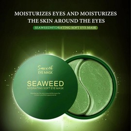 60 PCS Seaweed Under Eye Gel Patches – For bags, dark circles and bags under the eyes. Hydrating Formula for Refreshed, Delicate Skin. Suitable for Men & Women
