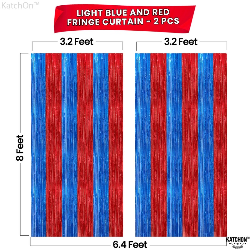 KatchOn, Red and Blue Streamers, Pack of 2 - Xtralarge,