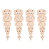 MUXSAM 19*5.5cm 4pcs Wood Carving Decal Corner Wood Applique Decorative