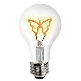 TCP Festive LED A19, Yellow Butterfly, Base Down Light Bulb