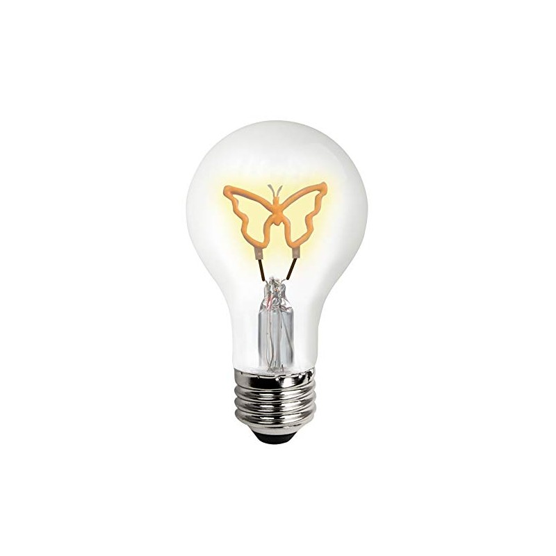 TCP Festive LED A19, Yellow Butterfly, Base Down Light Bulb