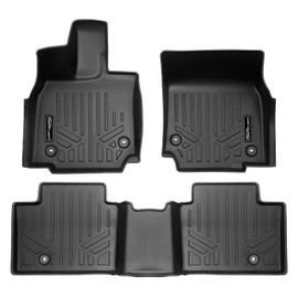SMARTLINER All Weather Protection Custom Fit Black 2 Row Floor Mat Liner Set Compatible with 2023-2025 Toyota Crown