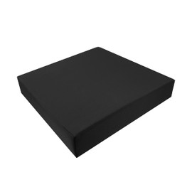 FoamRush 4" x 32" x 32" High Density Foam Seat Cushion with Water Resistant Indoor/Outdoor Canvas Black Cover with Zip, Upholstery Foam Cushion, Couch Cushion Replacement, Chair Cushion, Medium Firm