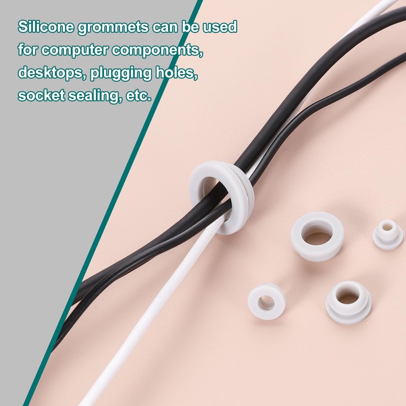 sourcing map 12Pcs Rubber Grommets, Mount Dia 10.5mm ID 7.5mm