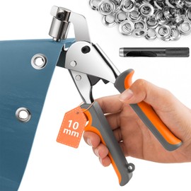 Grommet Tool Kit Eyelet Pliers: IMLIKE Grommet Handheld Puncher Tool Kit Eyelet Hole Punch Pliers Set up 500pcs Silver Grommets and Fabric Paper Banner Maker