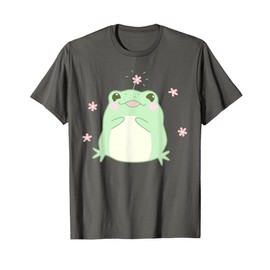 Cute Happy Frog Teen Girl Women Cottagecore Aesthetic Kawaii T-Shirt