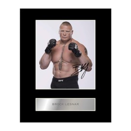 Brock Lesnar Signed Mounted Photo Display Signed Gift Picture
