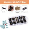XNBTFK 100 PCS Plastic Safety Eyes with Washer Safety Eyes