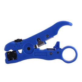 TOPINCN Cable Stripper, Wire Stripper Tool, Coaxial Cable Cutting Tool, RG59 RG6 RG7 RG11 Wire, Blue, ABS, Metal