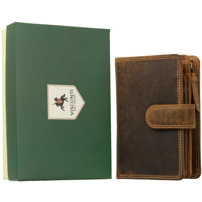 Visconti Hunter Collection RFID Blocking Leather Wallet with Carabiner 730,