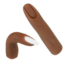 Silicone Practice Fingers for Acrylic Nails, Bendable Fake Training Finger Soft Silicone Fake Finger to Practice Fake Nails, Flexible Nail Practice Fingers Hand for Nail Art(Color 5)