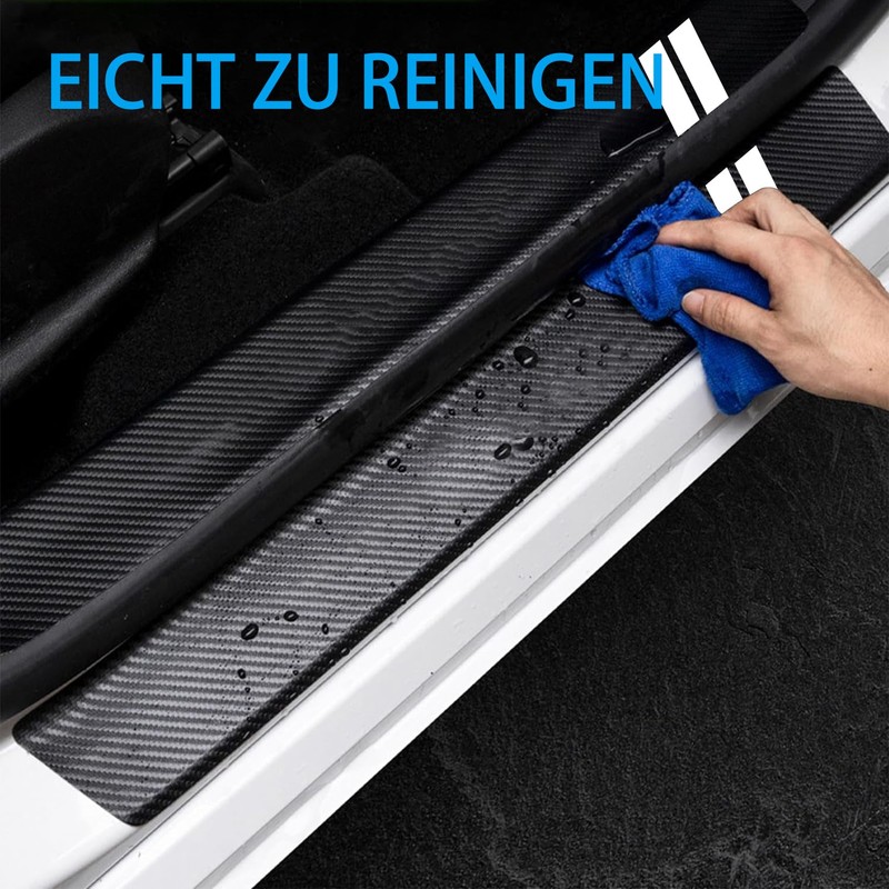 FT FUNTOR 9 x carbon fibre patterned car door sill