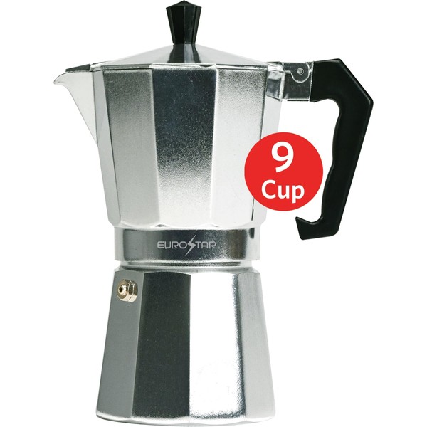 EUROSTAR Aluminum Stovetop Espresso Maker (9 CUP)