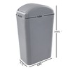 Vababa 1 Pack 3 Gallon Plastic Swing Top Trash Can,