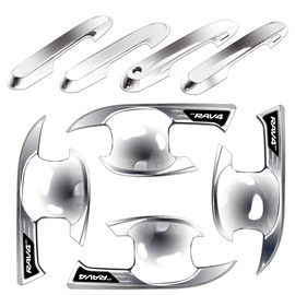 Kayafar Toyota RAV4 50 Series Dedicated Door Handle Cover, RAV4 Door Knob Cover, Garnish, Exterior Parts, New RAV4 Custom Door Panel, Door Protector, Nail Scratch Prevention, 2019 - RAV4 5th