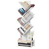 EasyCom Tree Bookshelf Metal Base, 7 Tier Bookcase Storage, Floor
