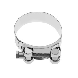 eMagTech Motorcycle Exhaust Pipe Clip Stainless Steel Motorbike Exhaust Clamp 52-55mm Accessories for Car Motorcycle Exhaust Pipe Clamps Silver