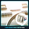 X AUTOHAUX 2 Gang Rocker Switch Panel 3 Pin on