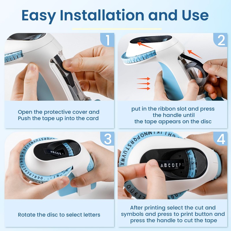 LabelCenter E975 Labelling Device, 3D Embossing Device, Portable Labelling Device,