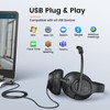 EKSA Headset with Microphone for Laptop, Wired Computer Headset with