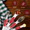 Magnetic Measuring Spoons Set of 9 Stainless Steel Dual-Sided Stackable