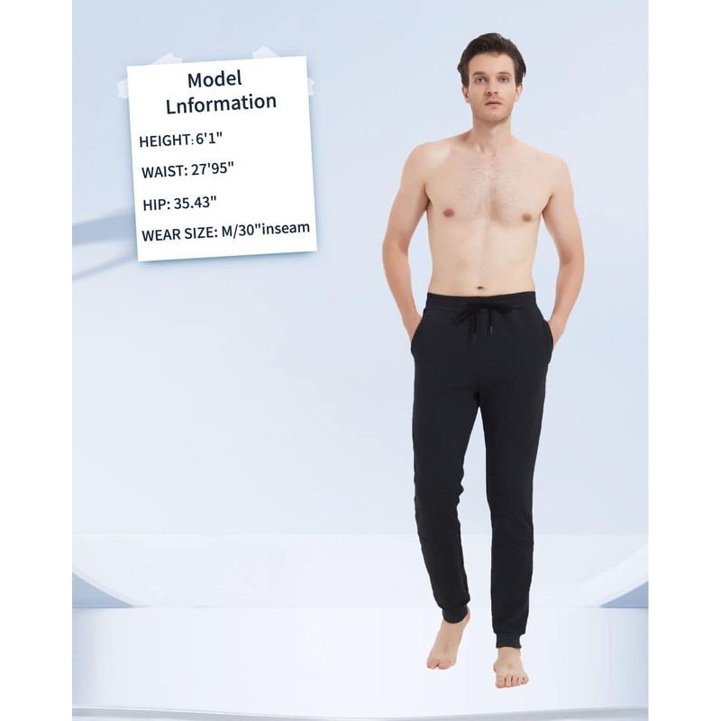 Idtswch 34" Inseam Long Inseam Mens Tall Sweatpants Fleece-Line Extra
