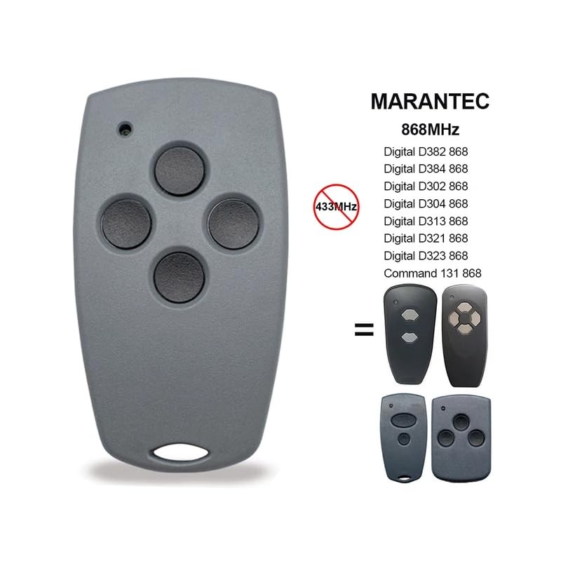 Garage Door Opener Remote Control 868 MHz Handheld Transmitter Compatible