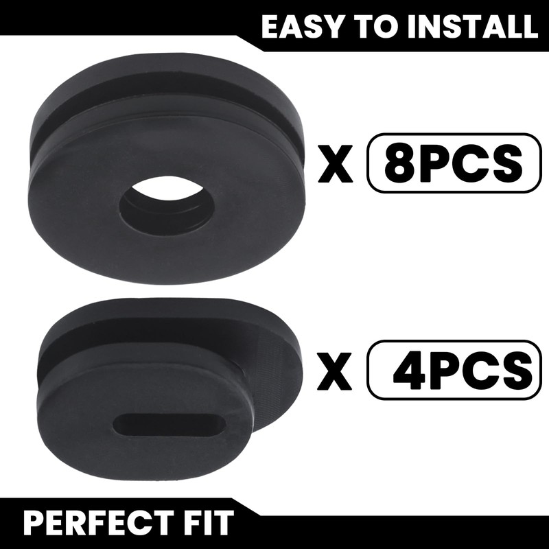 12Pcs Motorcycle Rubber Side Cover Grommet Single Side Panel Fairing