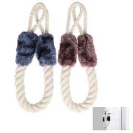 TICKLELY 2 x Door Cord Door Stopper Door Cord Protection for Doors Pets and Children Finger Protection (Brown, White)