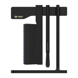 VSGO Magnetic Handle Coffee Grinder Brush Coffee Bristles Brush with Storage Rack Dusting Professional Espresso Brush Accessories Compatible for Bean Grain Coffee Tool Barista Home Kitchen