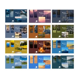 YJTWSLT 24 Pcs Magnetic Bookmarks, Breathtaking Landscape Designs, Bookmark Holder Card Double as Mini Postcard, Unique Magnetic Page Clips for Book Lovers& Women, Perfect Teacher& Friend Gifts