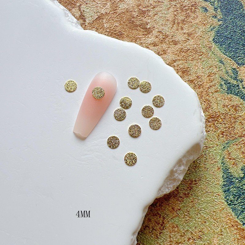 Nail Art Metallic Stud Set, Gold and Silver Mix, Round