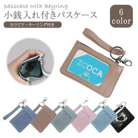 prendre PR-TEIKOZE Pass Case, Coin Case, Coin Purse, IC Card, Commuter Holder, Strap, Carabiner, Zipper, Mini Wallet, Card Slot, For School or Work, Slim, Lightweight, Stylish, Simple, Compact, Black