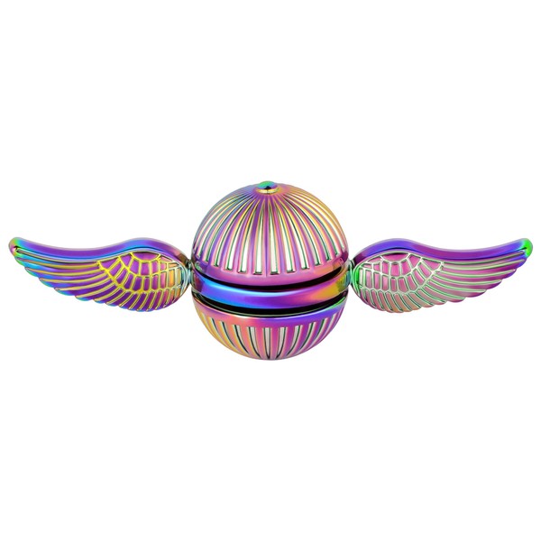 VOFOLEN Hand Spinner Stress Reliever Toy Wing Shape Rainbow Color Hand Spinner Spinners Spinning High Speed Cool Metal Gorgeous Colors Fidget Toy Stress Relief Time Killing ADHD Autism Developmental