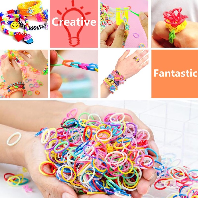 Qtopun 5800+ Loom Rubber Bands for Bracelet, Bracelet Making Supplies