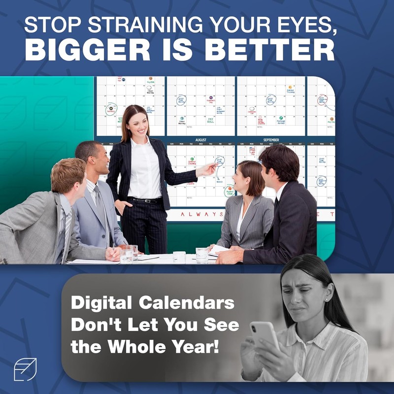 Extra Large Wall Calendar - 36" x 96" - Full