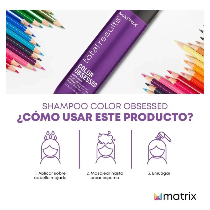 Shampoo Matrix Color Obsessed Para Cabello Teñido 300ml
