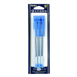 Helix Oxford Ballpoint Pens - Blue (Pack of 6)