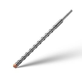 SDS Plus Hammer Drill Bits 20mm x 350mm Cross Drill Bits 4 Cutter Carbide Head Hammer Bit Tungsten Carbide Tip Rotary Impact Masonry Bit for Masonry, Stone, Concrete, Brick, Tiles