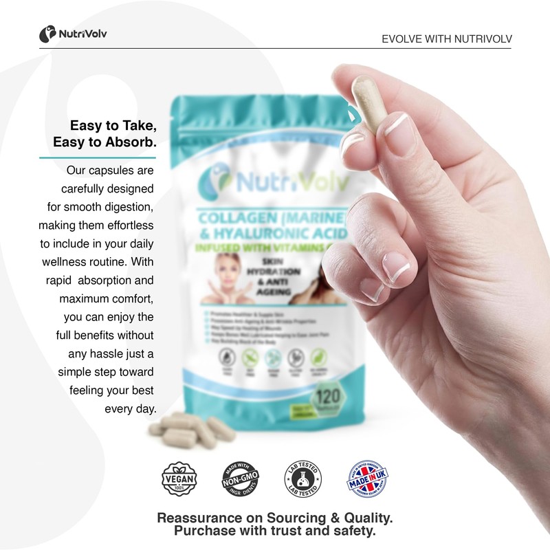 Collagen, Hyaluronic Acid High Strength with Vitamin C & E