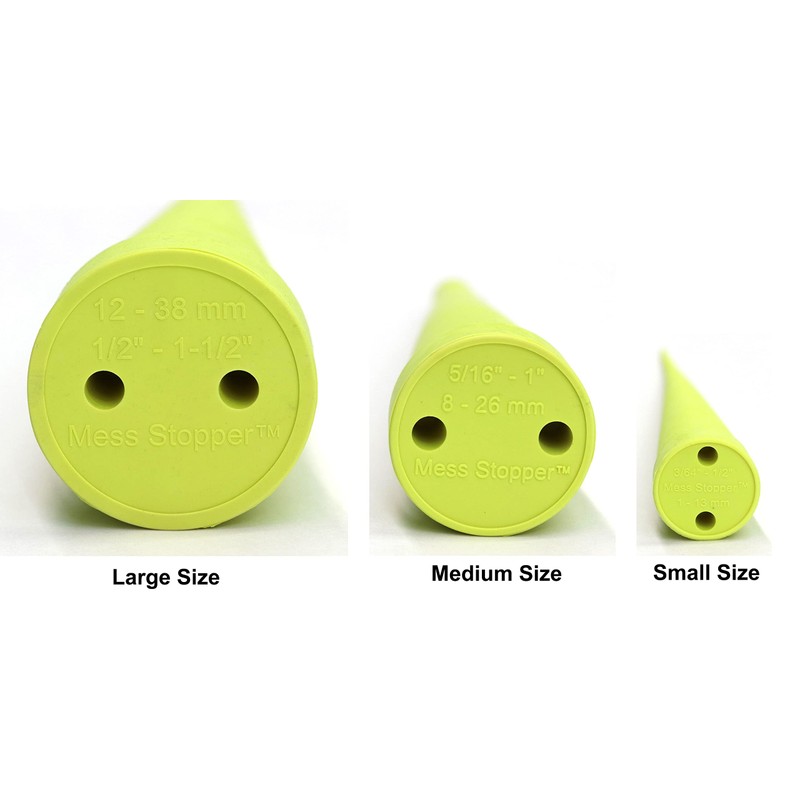 Mess Stopper Universal Rubber Plugs and Caps for Hydraulic Oil