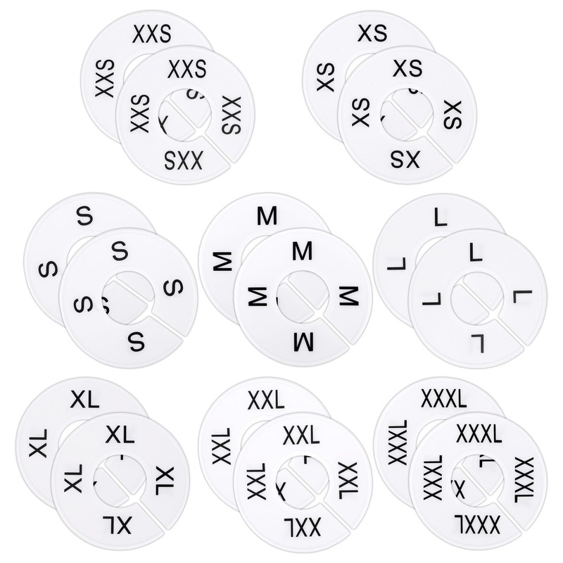 NQEUEPN 16pcs Clothing Rack Size Dividers, Clothes Size Separators 8