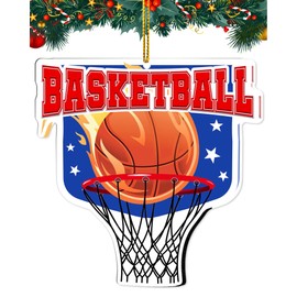 Basketball Ornament for Christmas Tree Basketball Gifts for Boys 8-12 Girls Basketball Lovers Keepsake Birthday Decorations